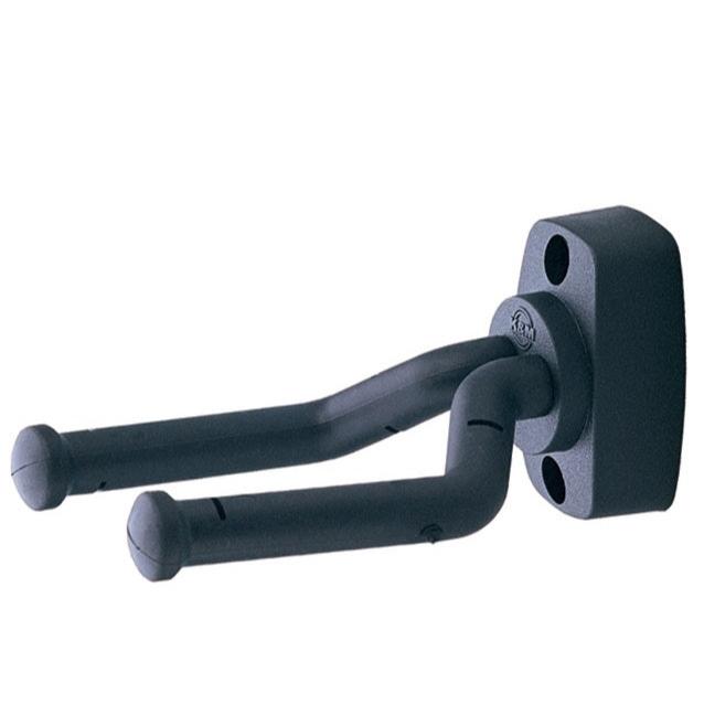 Guitar Wall Mount Flexible Bracket Hanger Hook - Black K&M 16280