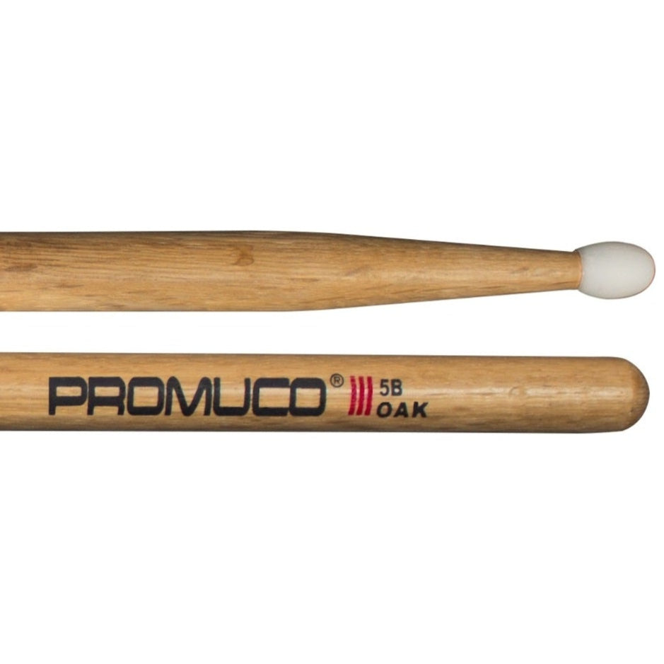 Oak Drumsticks 5B Nylon Tip Pair - Promuco