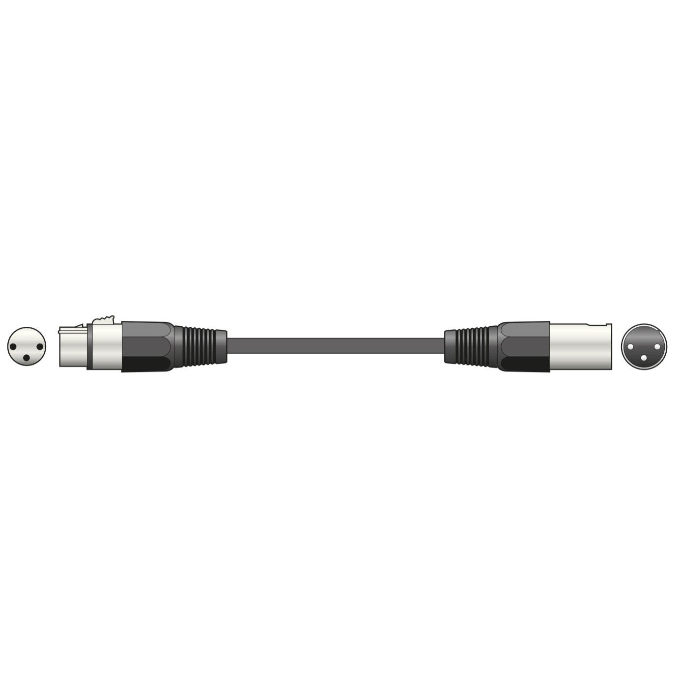 Microphone Lead XLR Female - XLR Male Cable 6 m