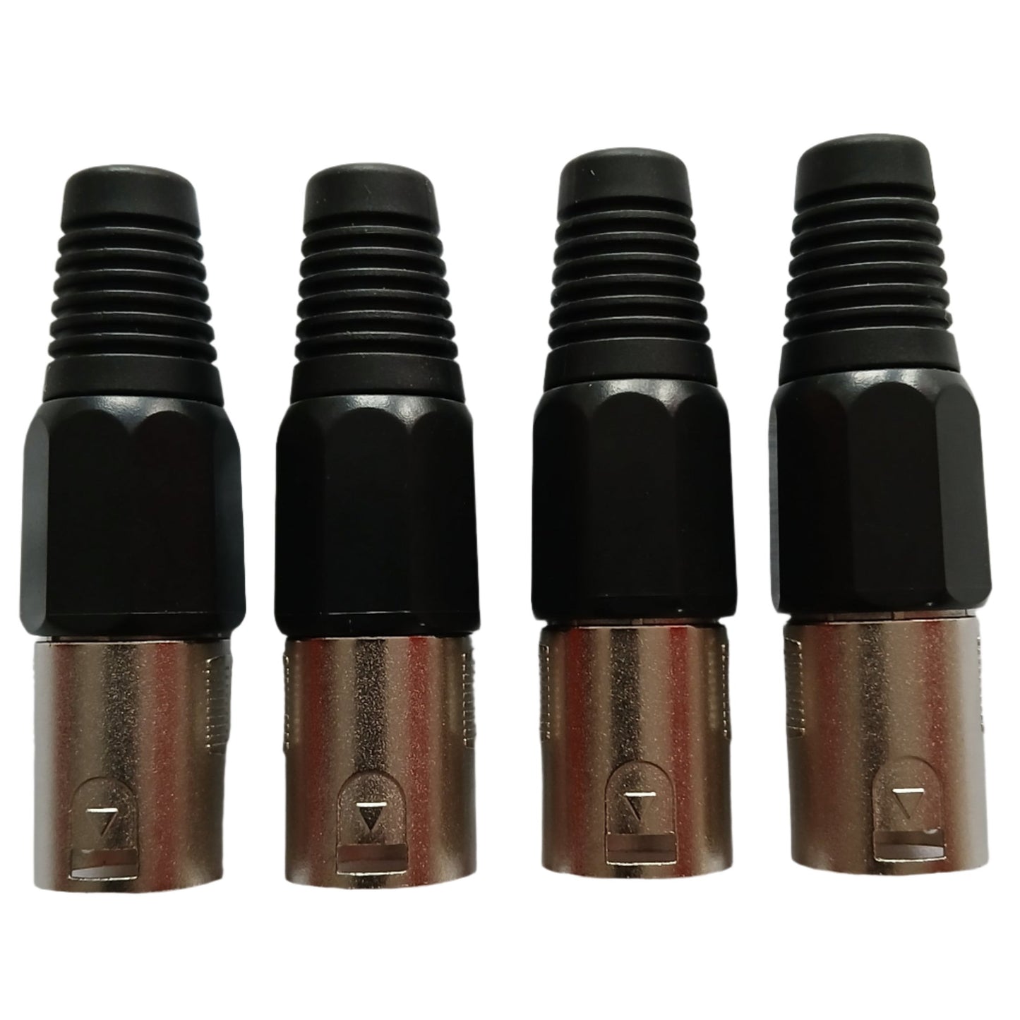 XLR 3-pin Male Plug Connector (Set of 4) Microphone Line Cable