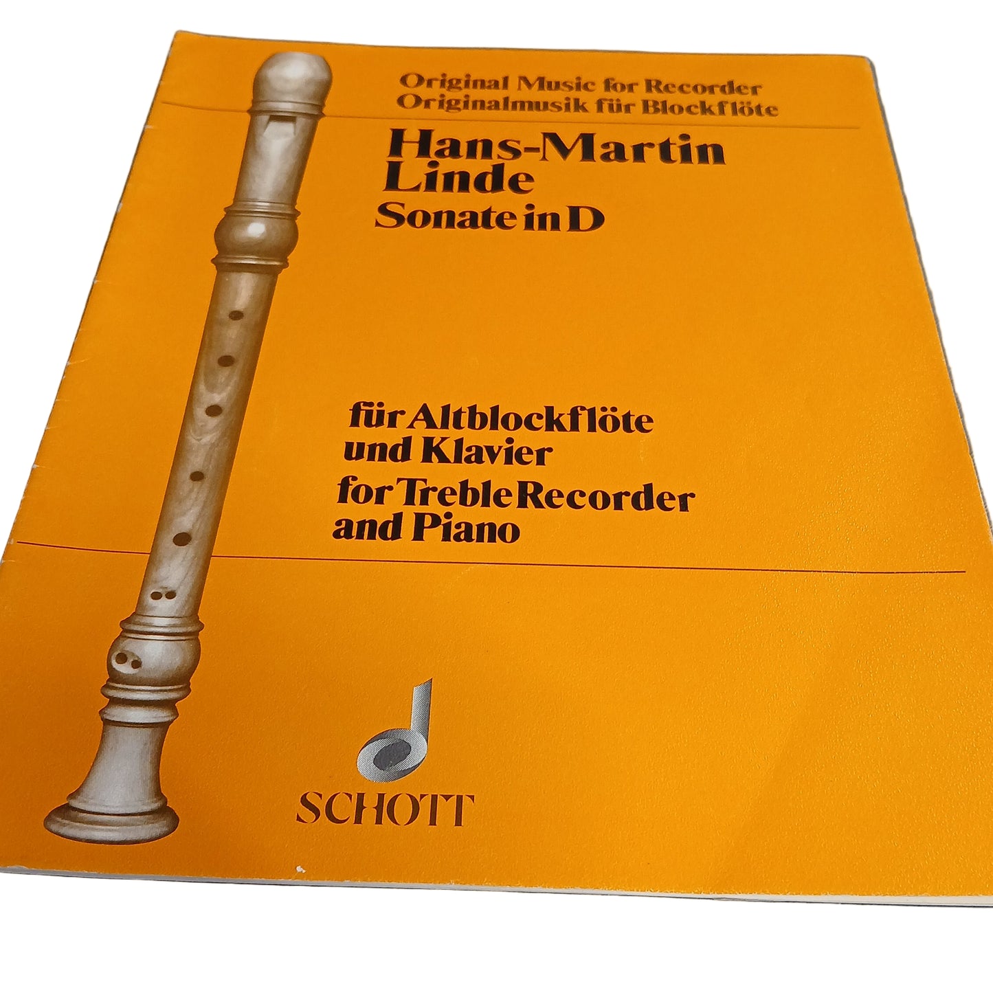 Hans Martin Linde Sonata in D Original Music for Recorder Treble Recorder & Piano