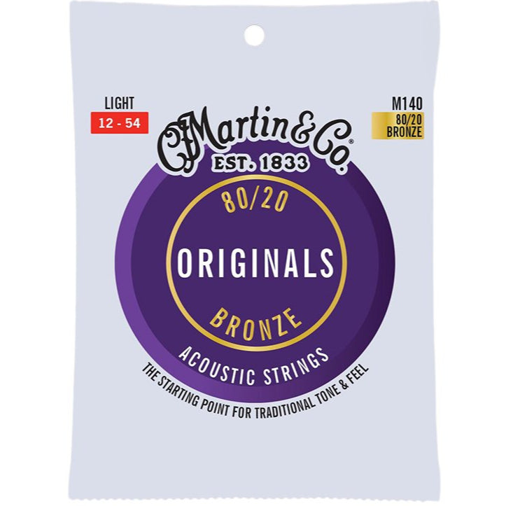 Martin Original M140 Acoustic Guitar String Set Light 12-54 - MG140L