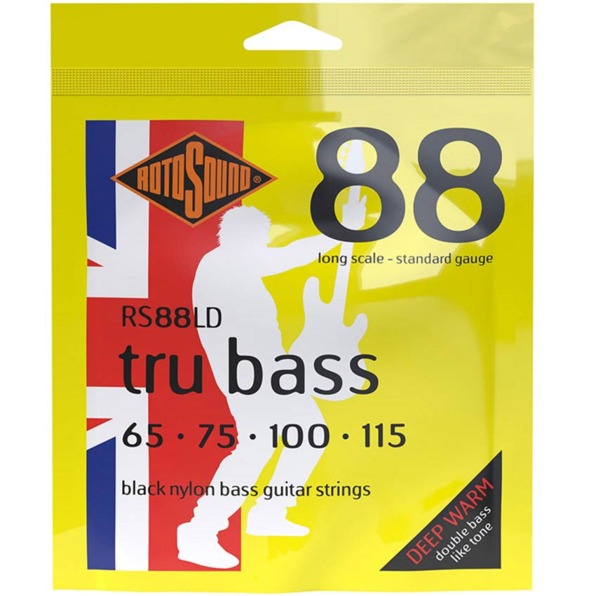 Rotosound Tru Bass Black Nylon Bass Guitar String Set 65-115 RS88LD
