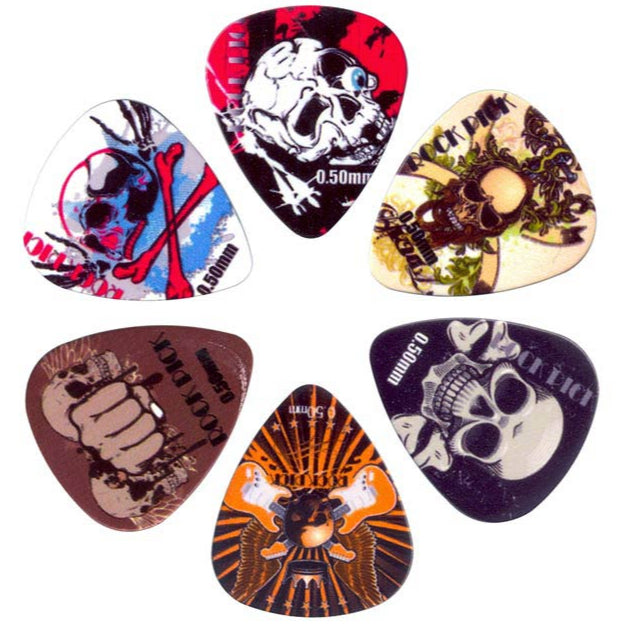 Rock Pick Plectrums 6 Piece Set - 0.5 mm