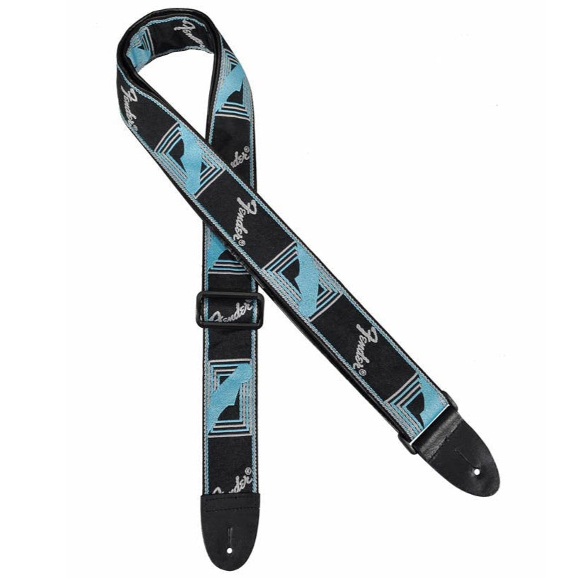 Fender Guitar Strap Monogrammed - Black/Grey/Blue