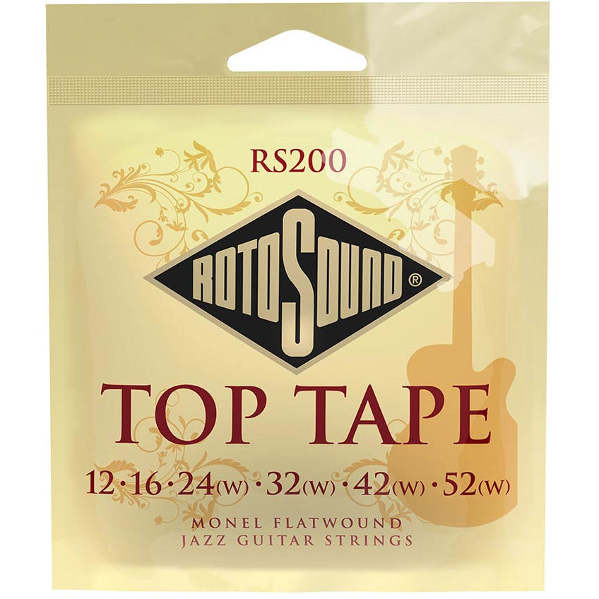 Monel Flat Wound Electric Jazz Guitar String Set 12-52