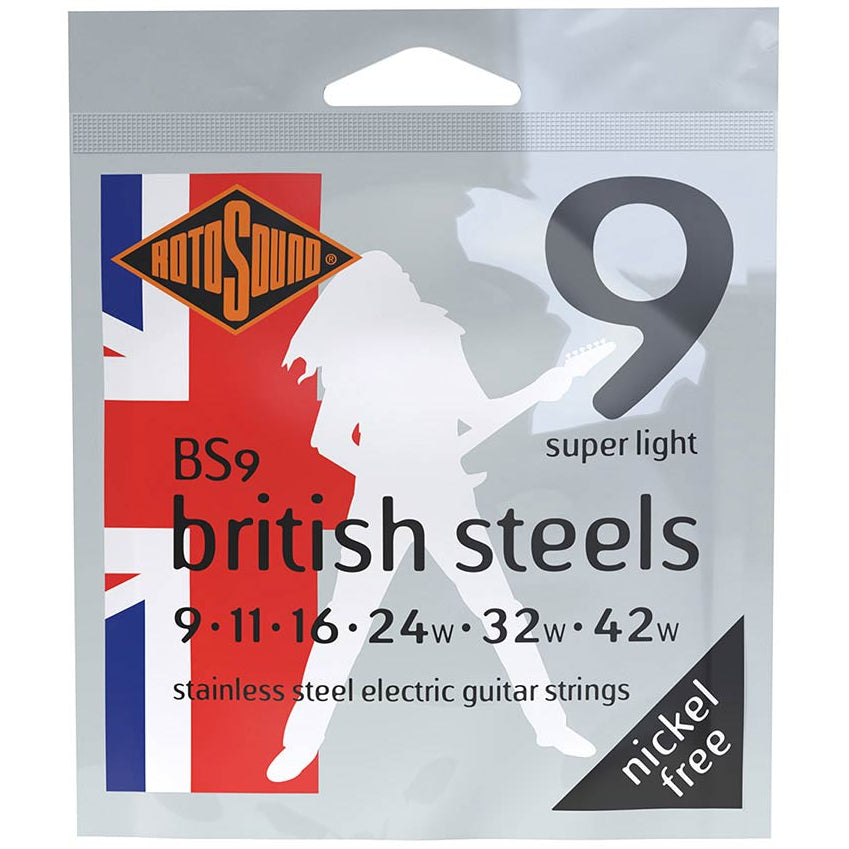 Electric Guitar Strings Stainless Steel 9-42 RotoSound BS9