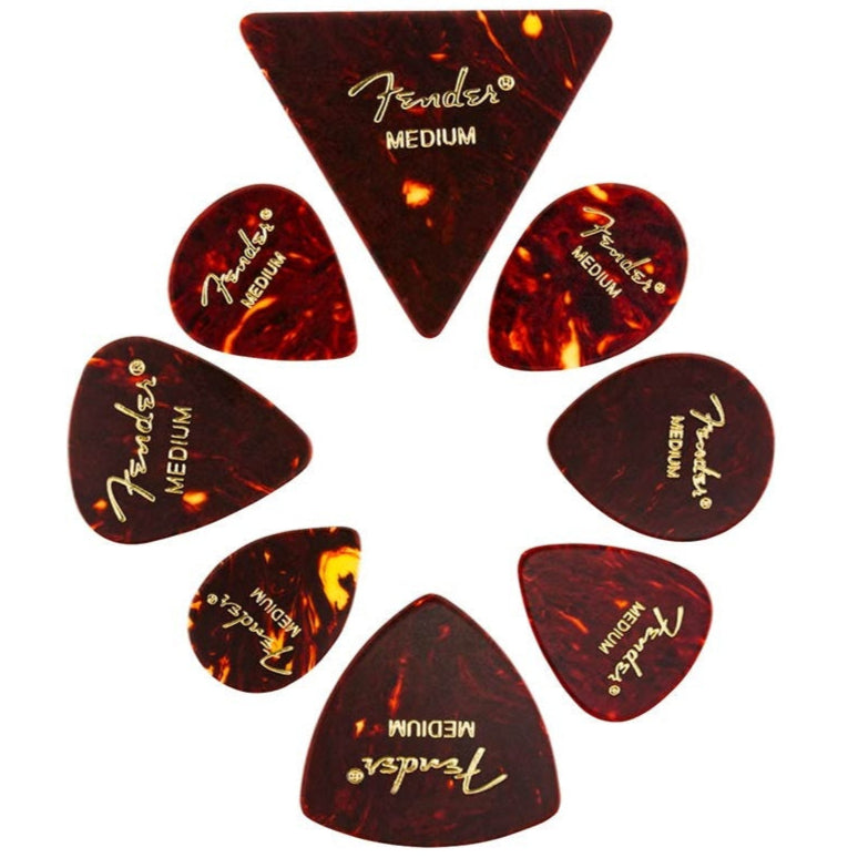 Fender Plectrum Assortment - All Shapes Tortoise Shell Medium