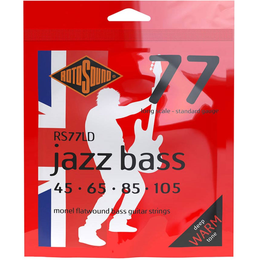 RotoSound Jazz Bass Electric Bass Guitar Strings Monel Flatwound 45-105