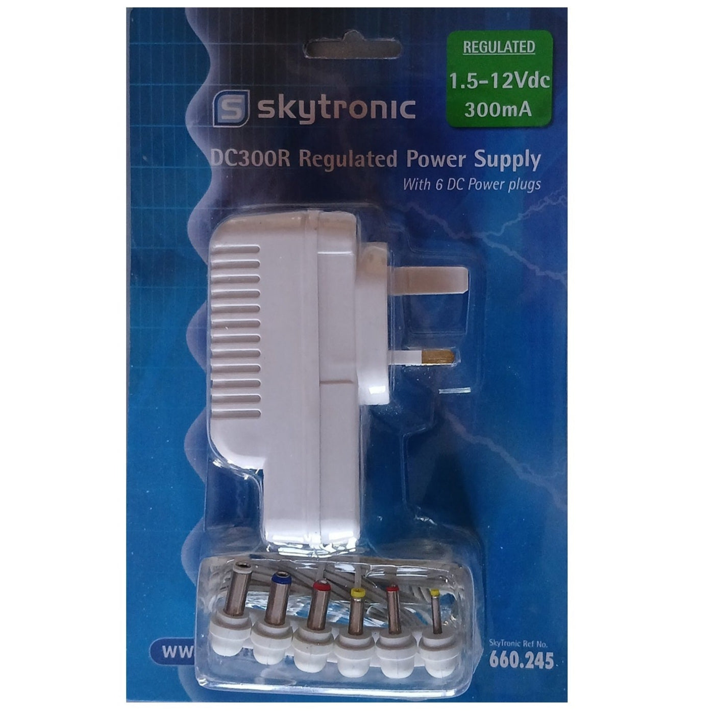 Universal Power Supply Regulated 1.5-12 Vdc 300 mA - DC300R