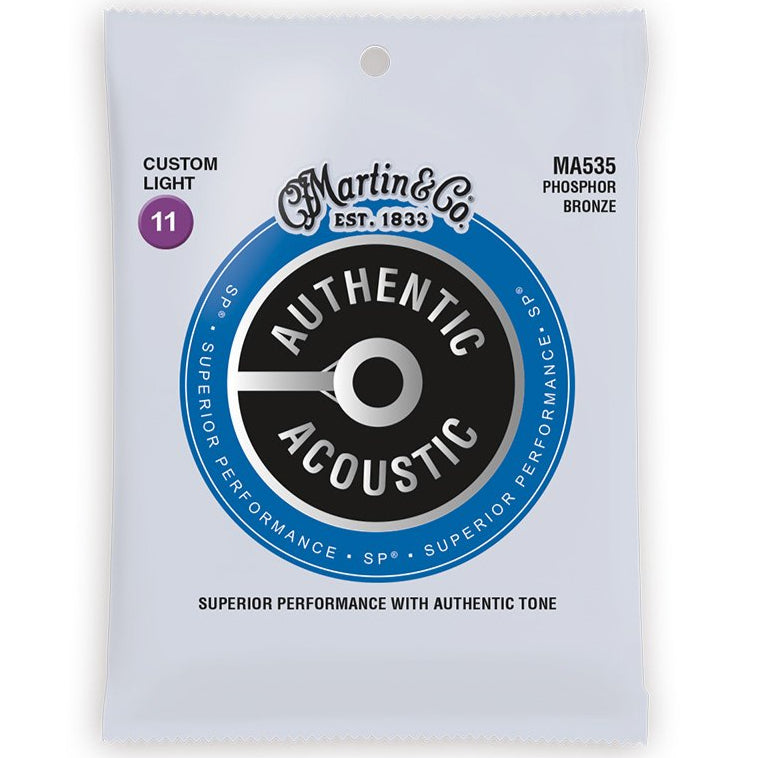 Martin Acoustic Guitar Strings SP Phosphor Bronze Custom 11-52 - MA535