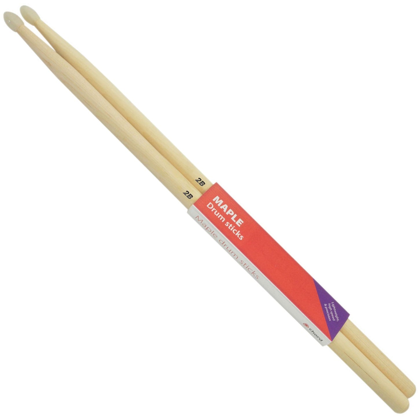 Maple Drumsticks 2B NYLON TIP Pair - Chord M2BN