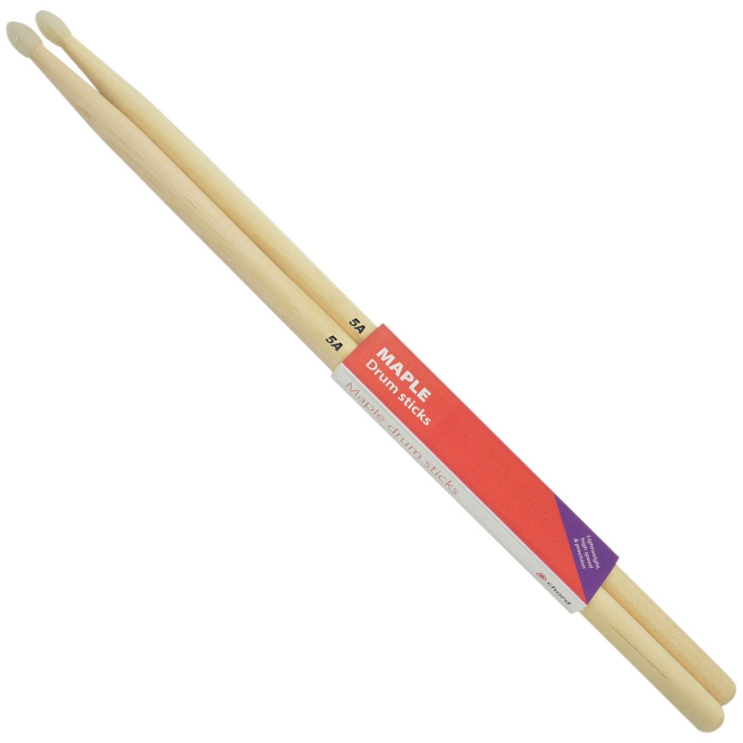 Maple Drumsticks 5A NYLON TIP Pair - Chord M5AN