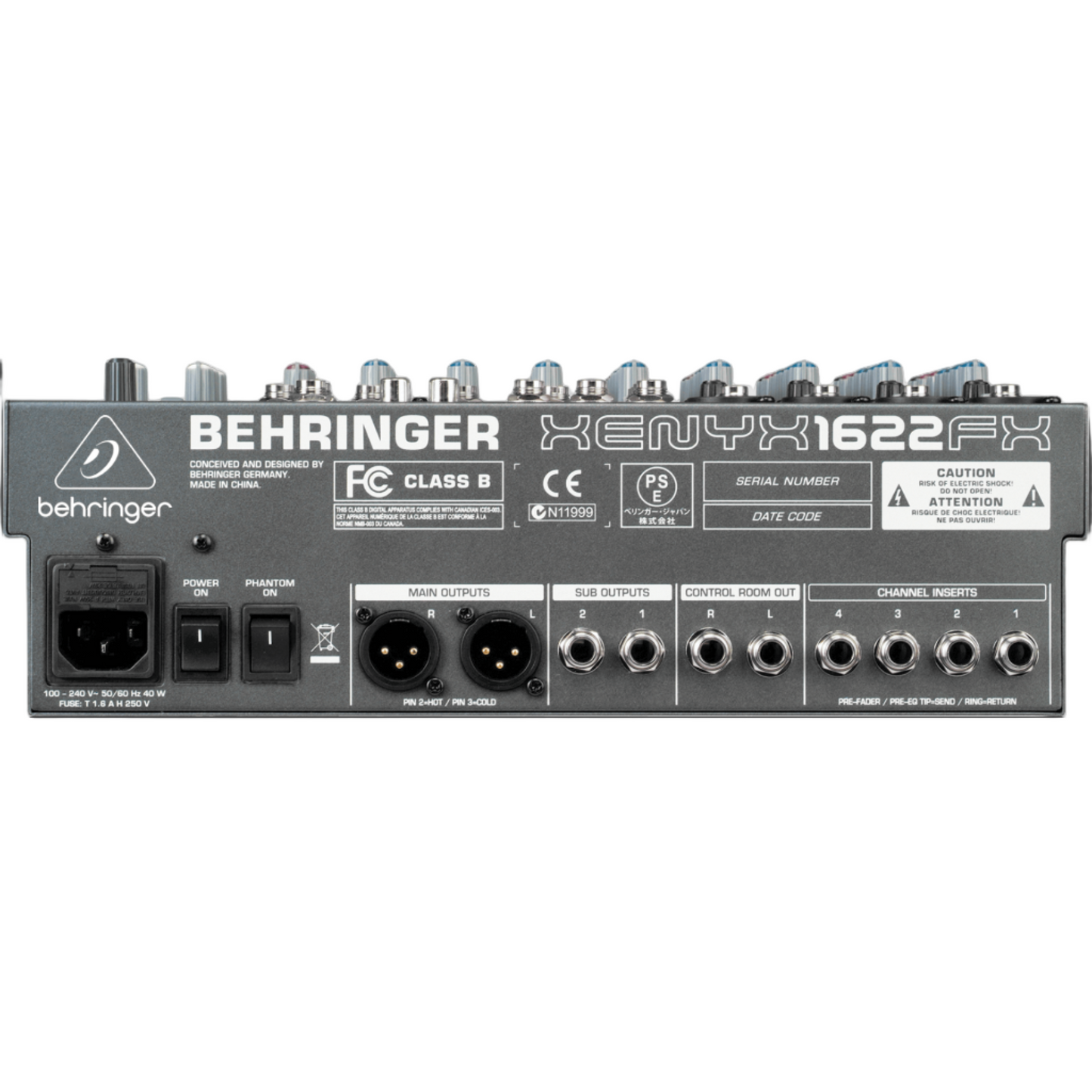 Behringer XENYX 1622FX Audio Mixer With Multi-Effects