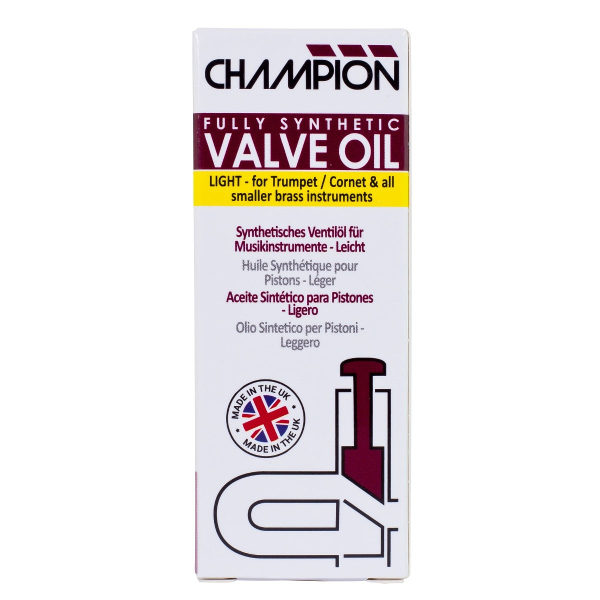 Valve Oil CHAMPION Premium Fully Synthetic Light 50ml Bottle