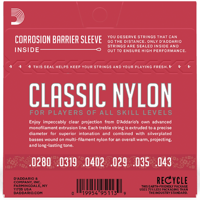 D'Addario Classical Guitar Strings Normal Tension EJ27N