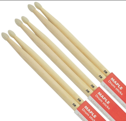 Maple Drumsticks 5B NYLON TIP Bundle of 3 Pairs