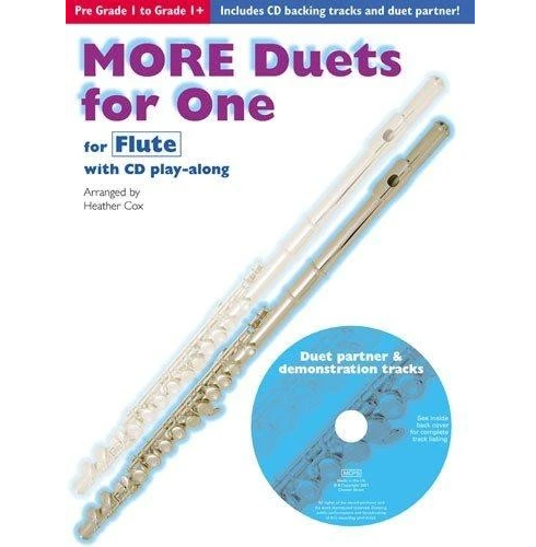 More Duets for One for Flute Pre Grade 1 to Grade 1+ - Heather Cox - 0711990158