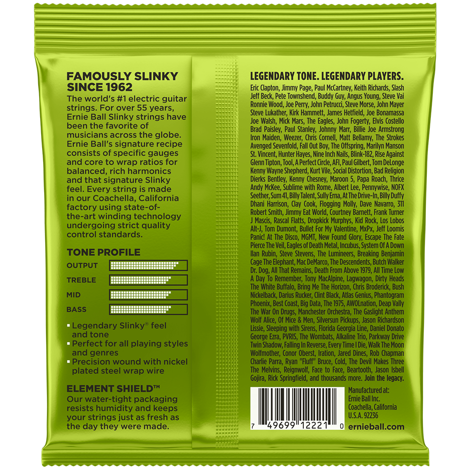 Ernie Ball Regular Slinky Electric Guitar Strings 10-46