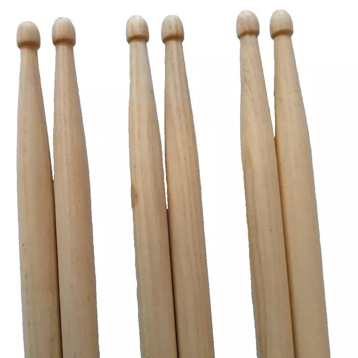 Drumstick Bundle 5A (3 Pairs) Wood Tip - QTX