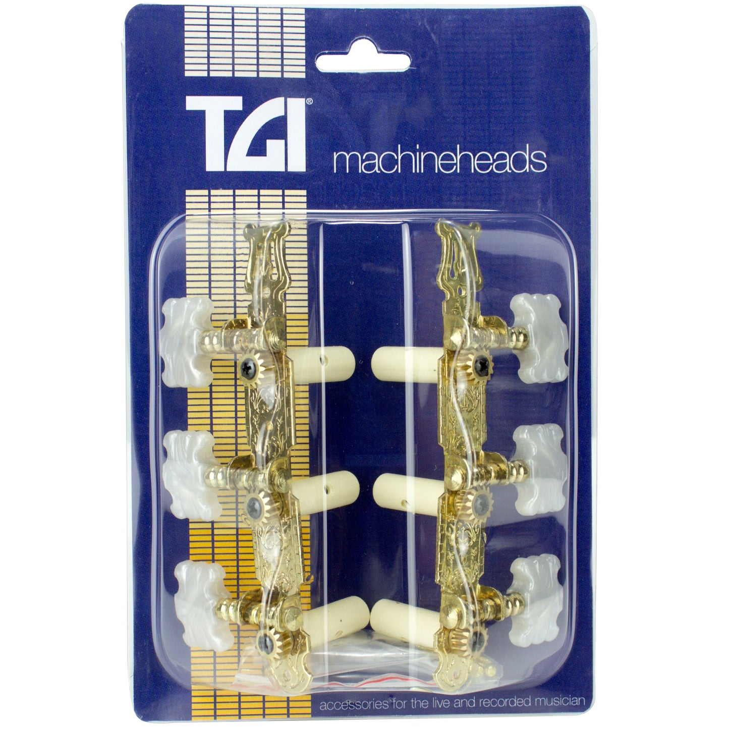 Guitar Machine Tuning Head Classical 3 In A Line Gold Lyra - TGI