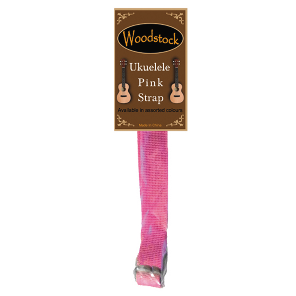 Woodstock Ukulele Strap - Pink