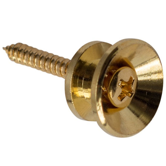 Guitar End Pin Strap Button Gold With Screw