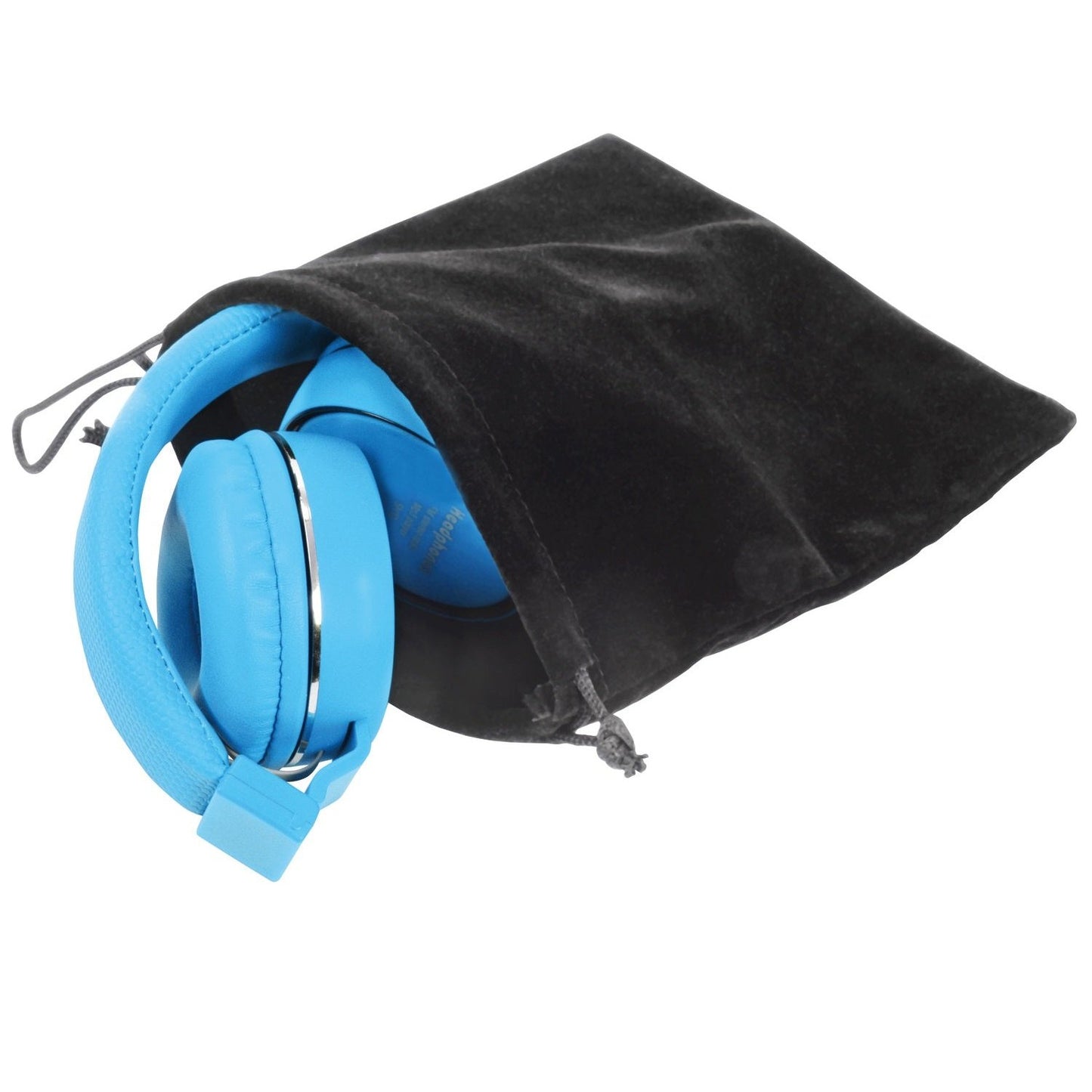 Bluetooth Headphones RECHARGABLE WIRELESS Music SD Card Slot BLUE