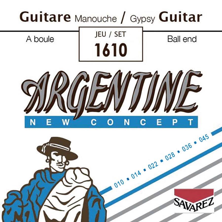 Argentine Gypsy Jazz Guitar String Set 10-45 Light Tension - 1610