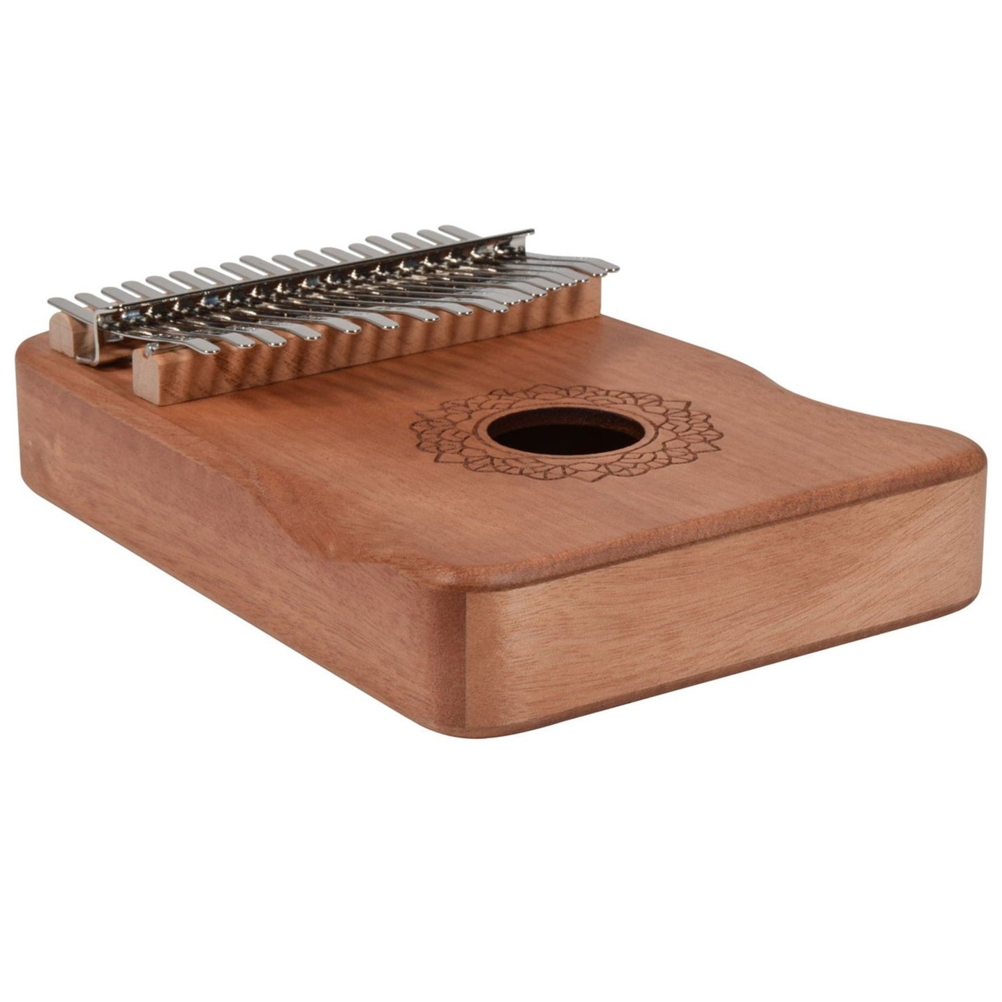 Kalimba Carved Wood Okoume 17-key with Accessories & Carry Bag