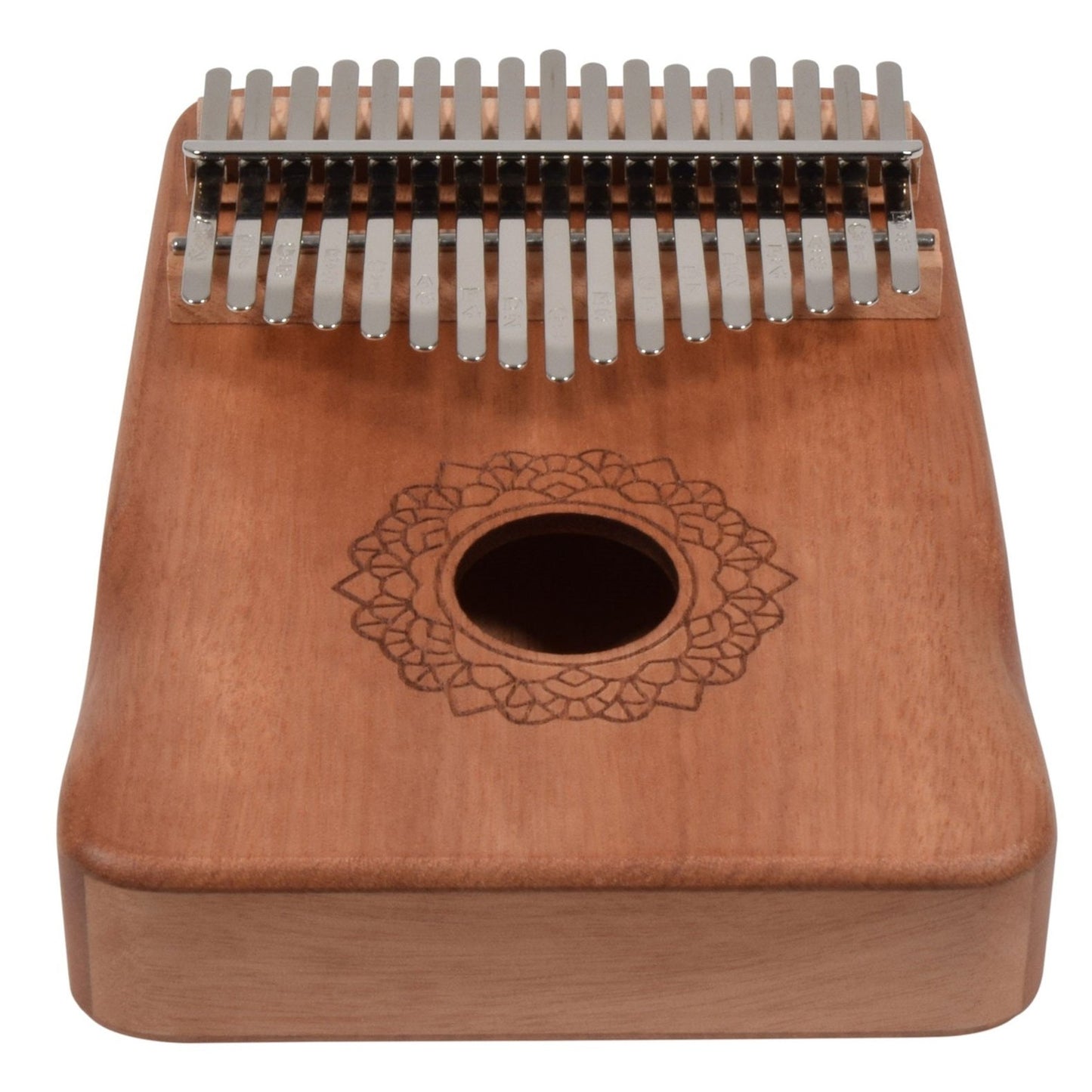 Kalimba Carved Wood Okoume 17-key with Accessories & Carry Bag