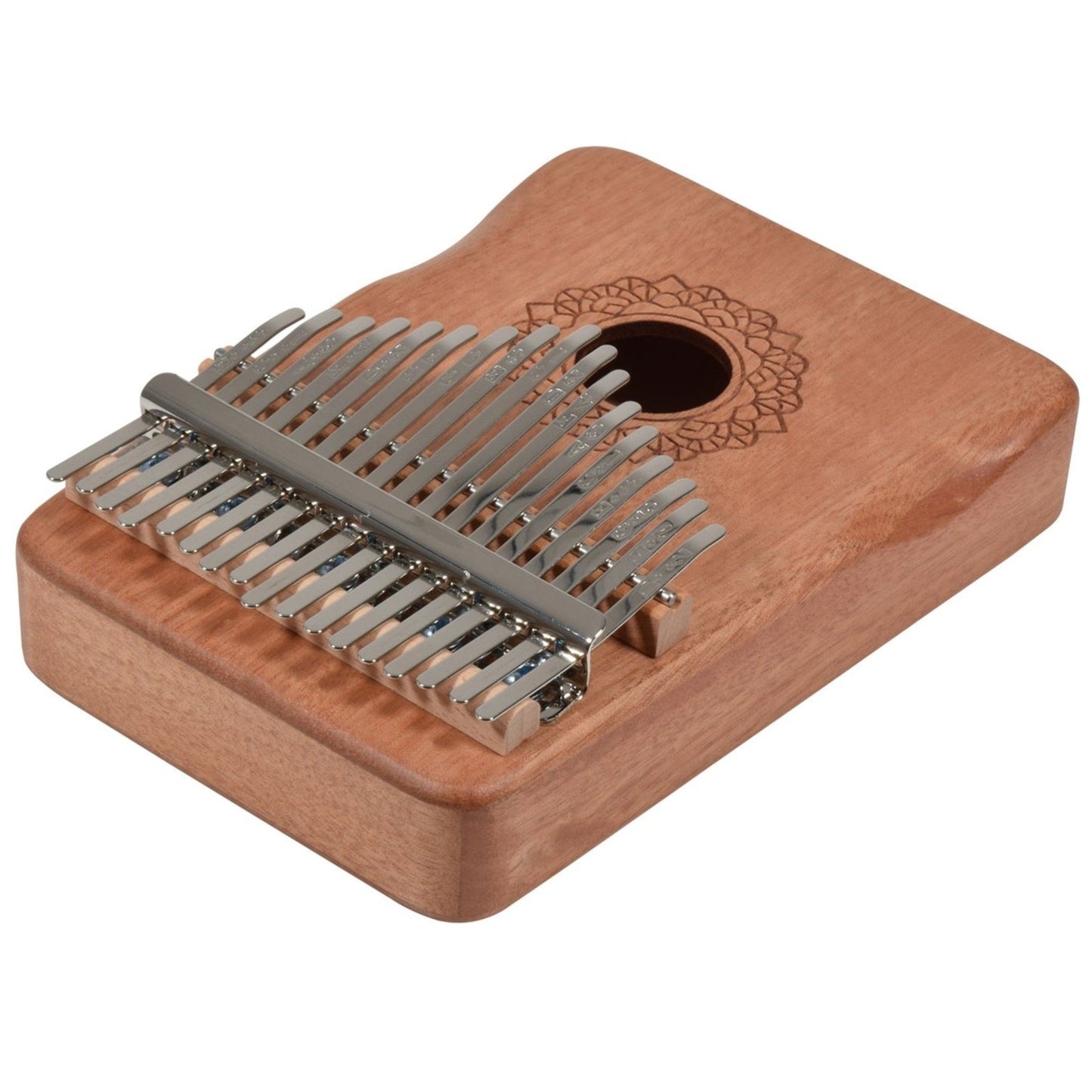 Kalimba Carved Wood Okoume 17-key with Accessories & Carry Bag