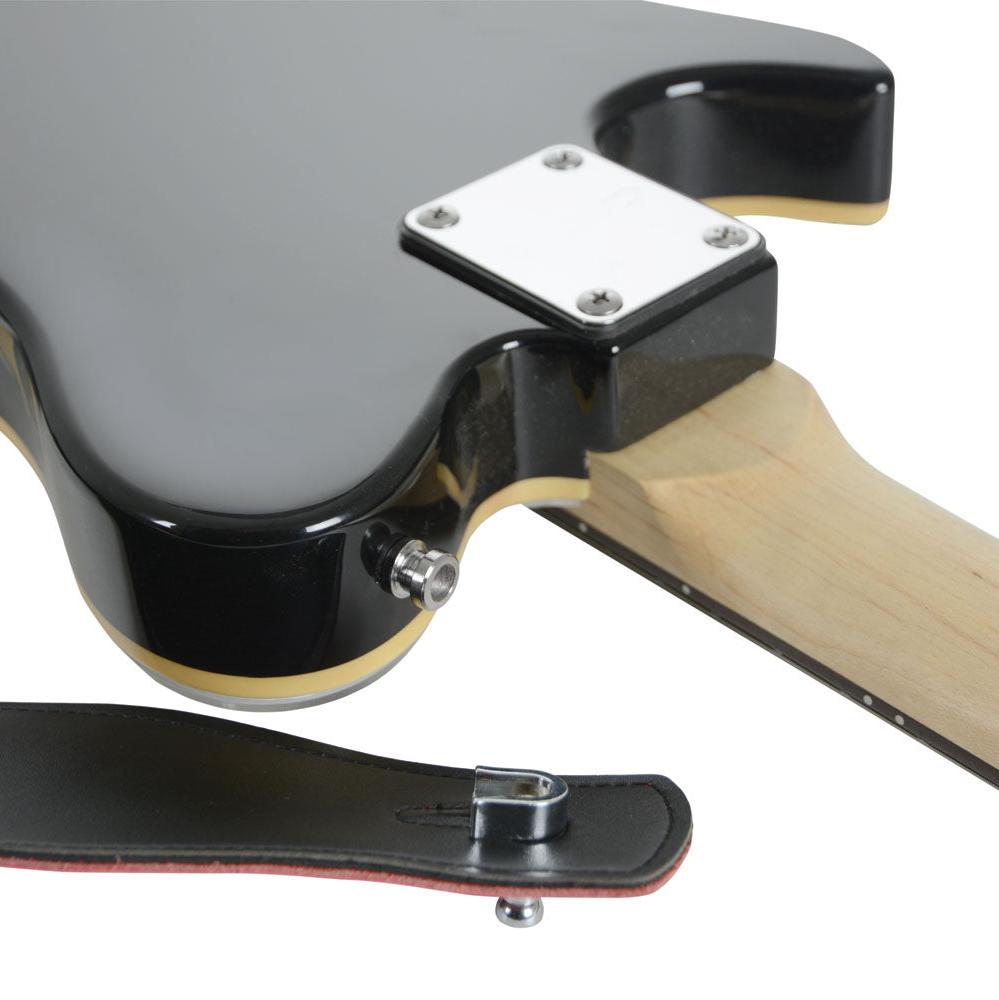 Guitar Strap Lock PAIR Black Locking Spring Loaded Mechanism Safe Instrument