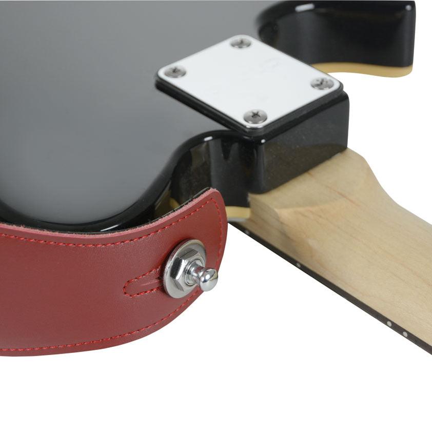 Guitar Strap Lock PAIR Silver Spring Loaded Locking Mechanism Safe Instrument