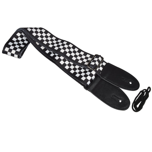 Guitar Strap Two-Tone Check Deluxe Printed Design