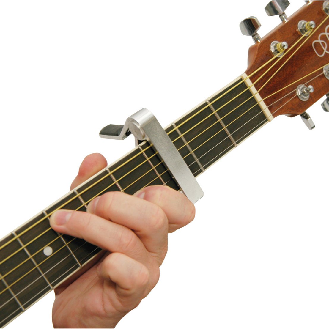 Guitar Trigger Capo Squeeze Quick Release Acoustic / Electric - Silver