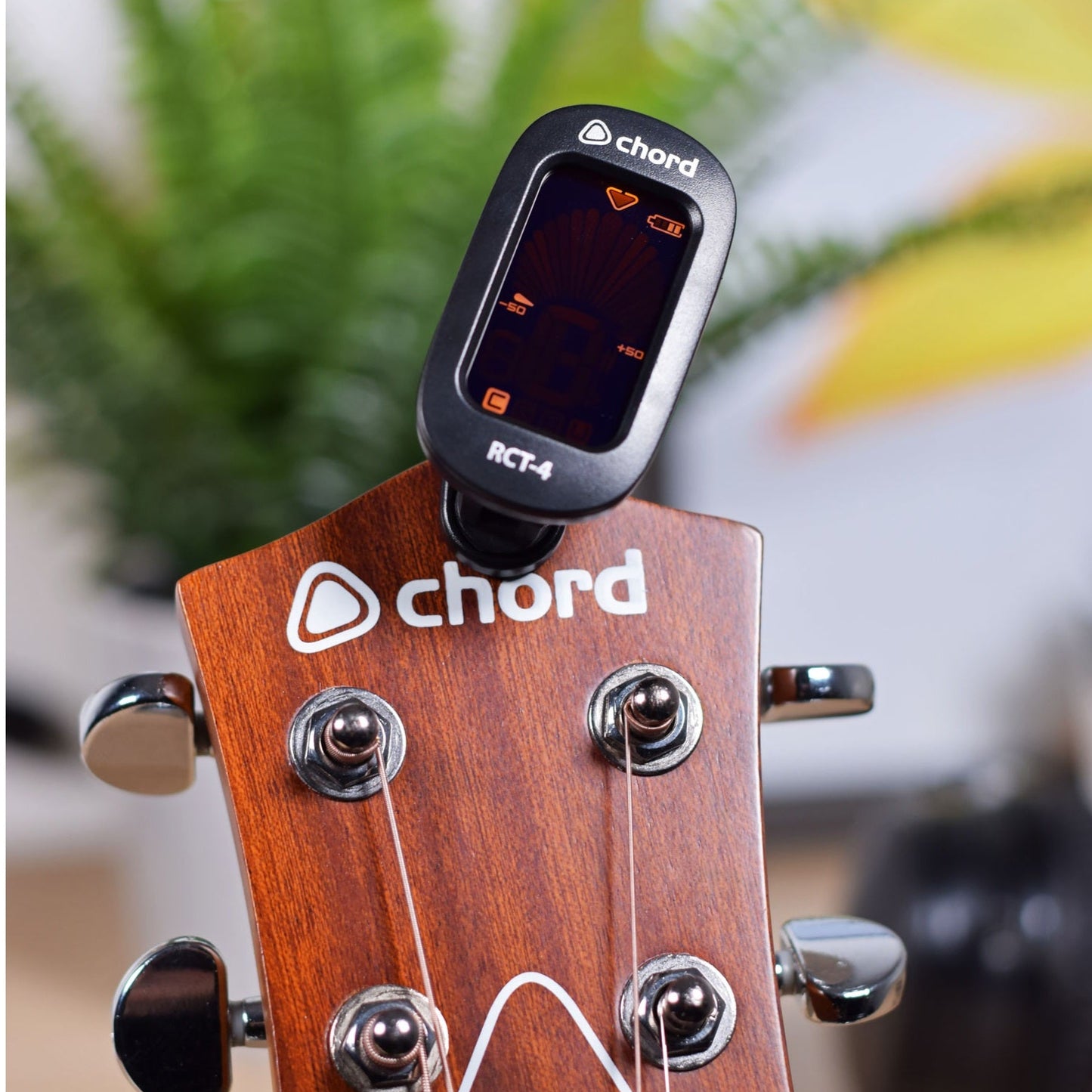 Rechargeable Guitar Tuner Clip-On Guitar, Bass, Ukulele, Chromatic