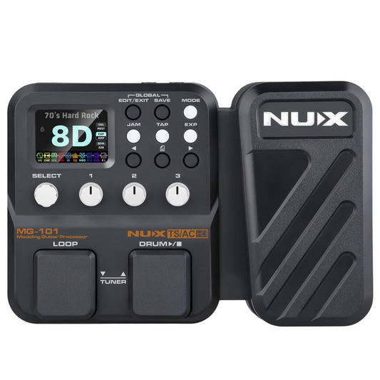 Multi-Effect Guitar Pedal Drum Machine Looper Processor NU-X MG-101