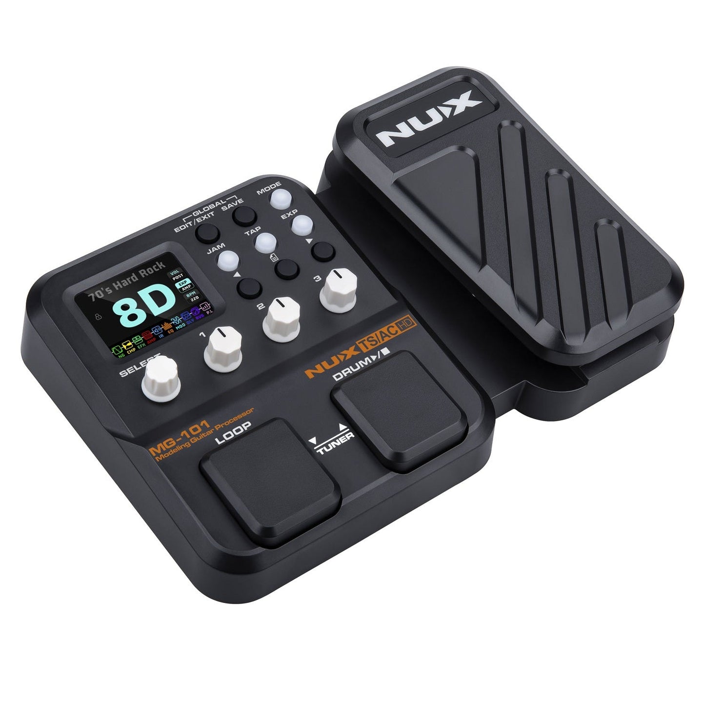 Multi-Effect Guitar Pedal Drum Machine Looper Processor NU-X MG-101