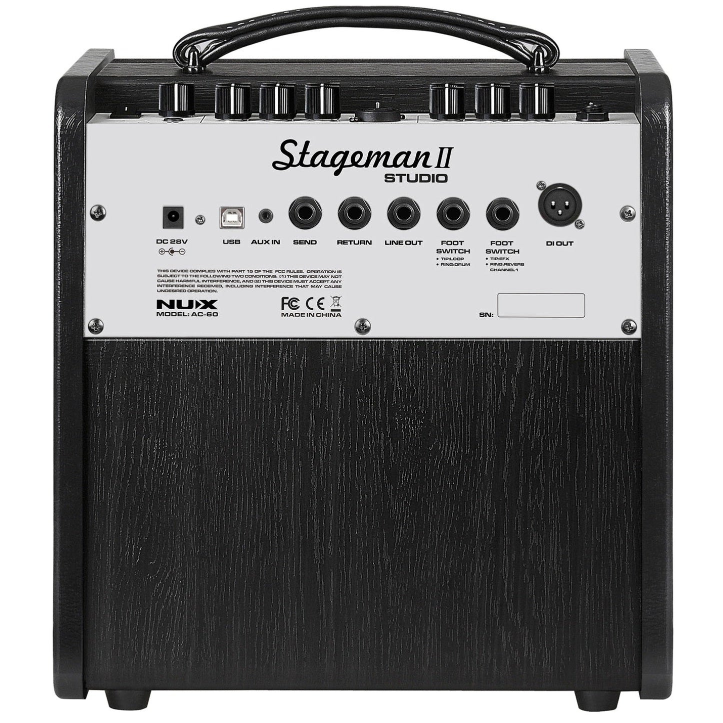 Nu-X Stageman II AC-60 Acoustic Guitar & Vocal Amplifier