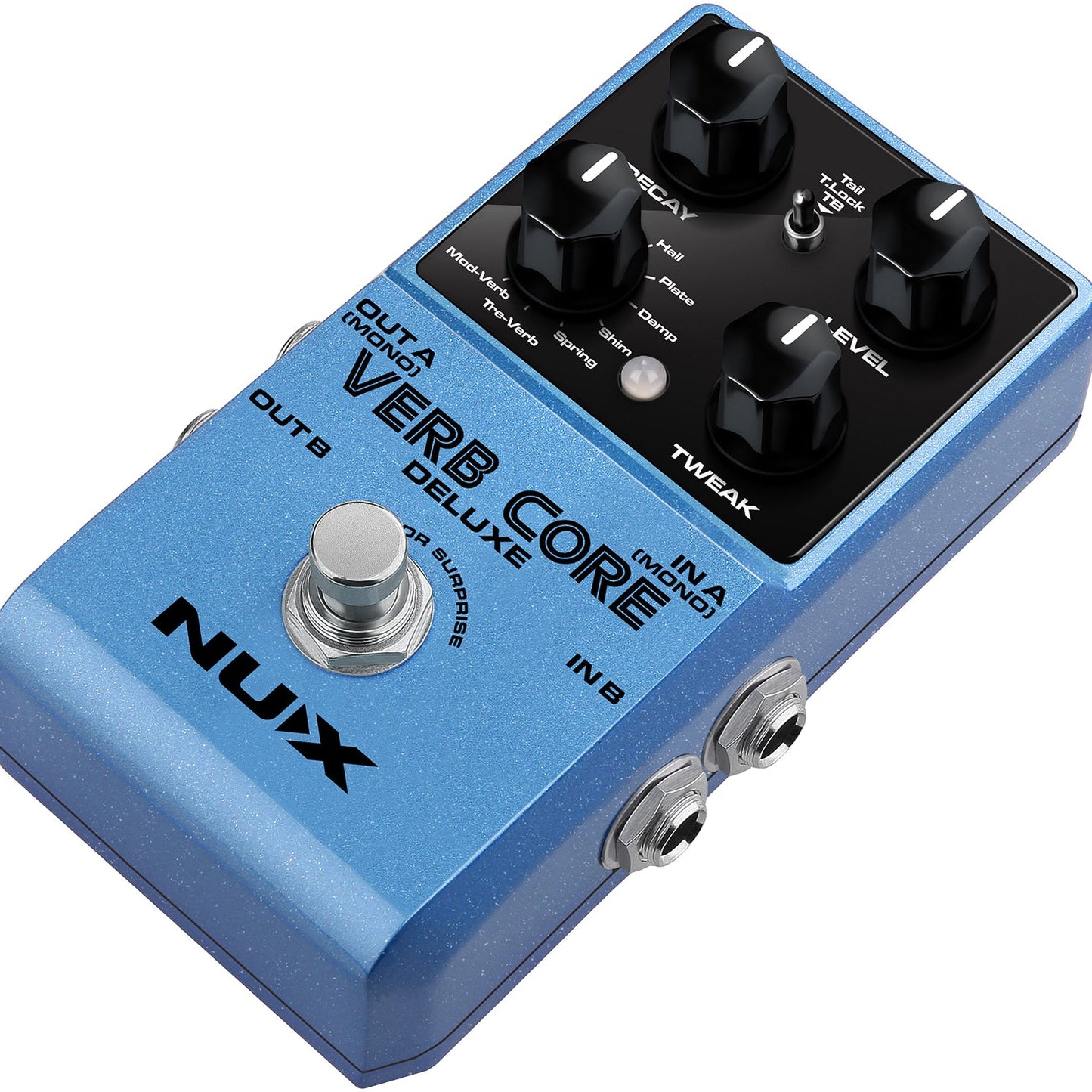 Nu-X Verb Core Deluxe Electric Guitar Reverb Effects Pedal