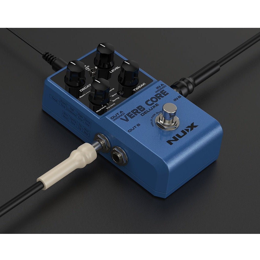 Nu-X Verb Core Deluxe Electric Guitar Reverb Effects Pedal