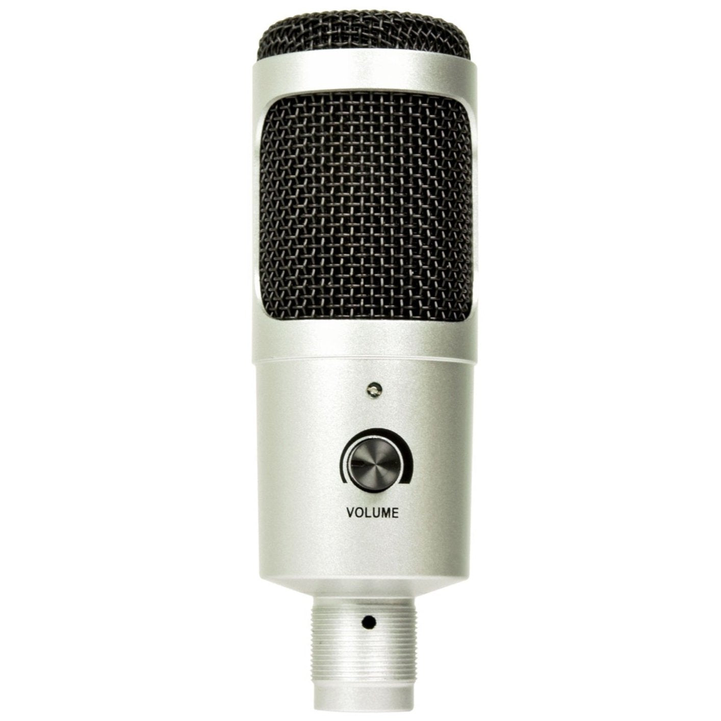 USB Microphone With Desk Top Stand & Cable + Vol Control - Citronic CU-POD2