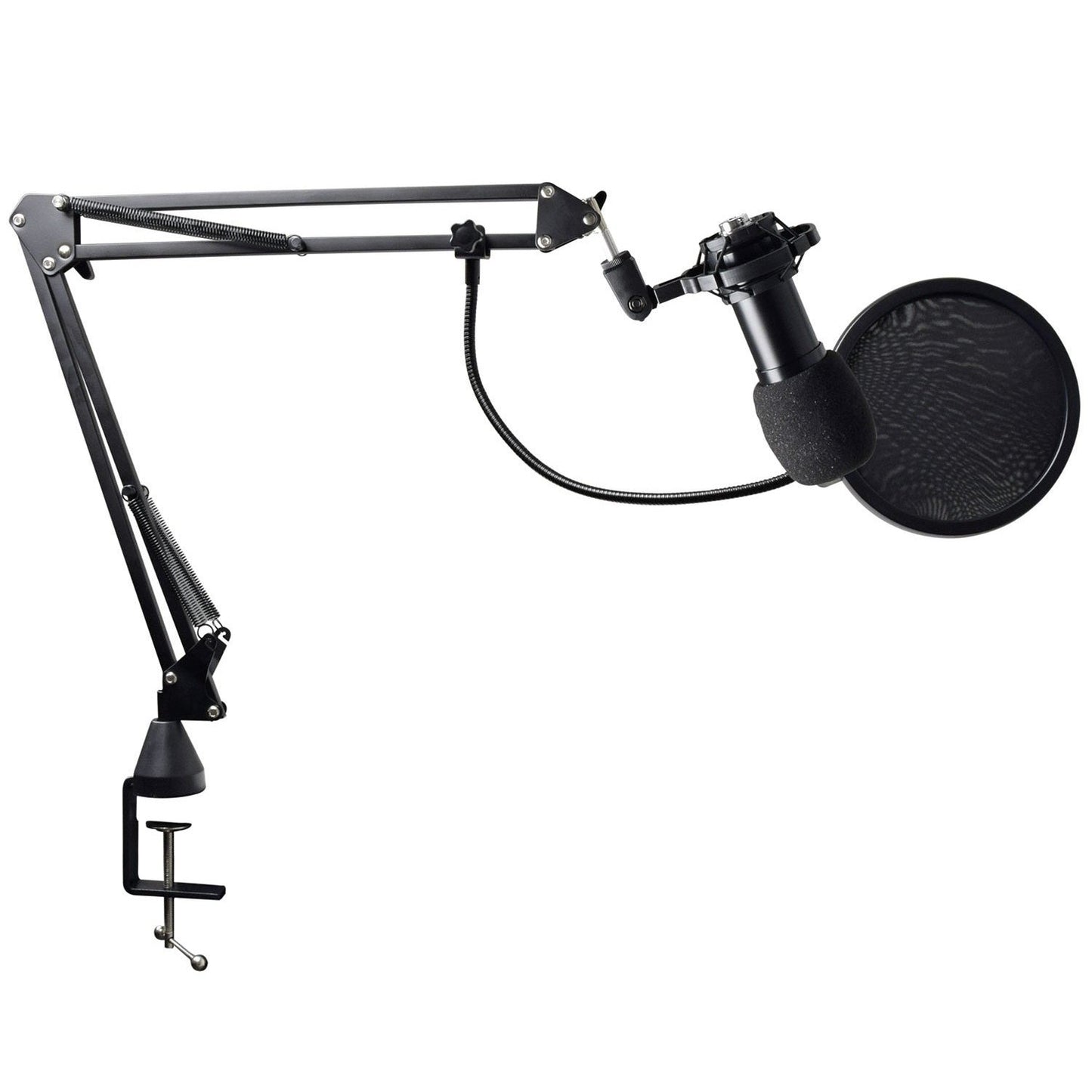 Studio Condenser Microphone Kit - Shock Mount/Pop Screen - Citronic SMK-7