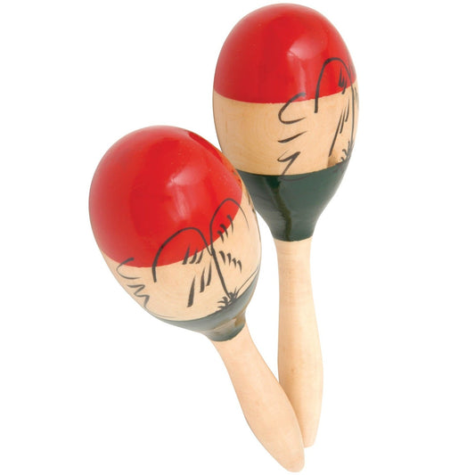Maracas 10" Pair - Traditional Painted Finish (Hand Percussion Instrument)