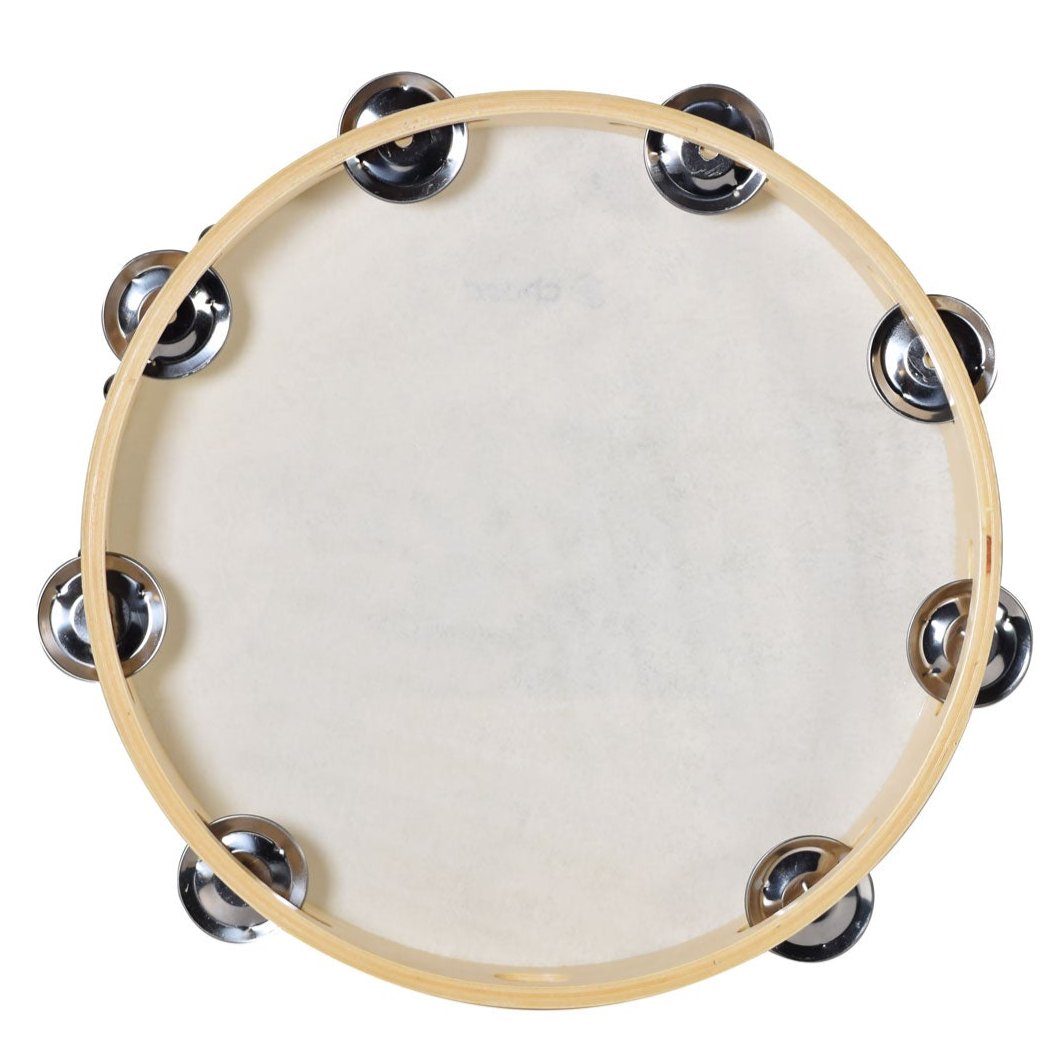 Tambourine 25 cm (10") Traditional Headed Instrument HAND PERCUSSION