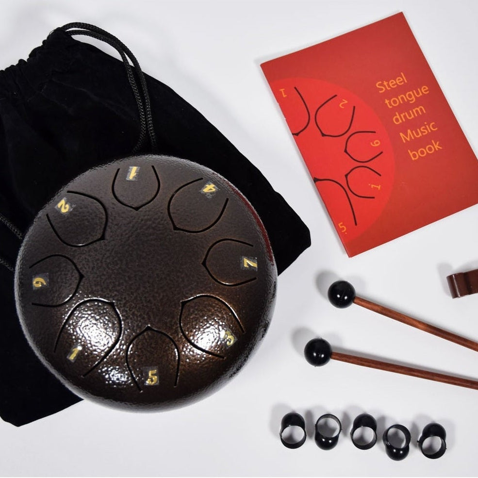 Steel Tongue Drum 6 inch 8-note - Chord TD6-BZ