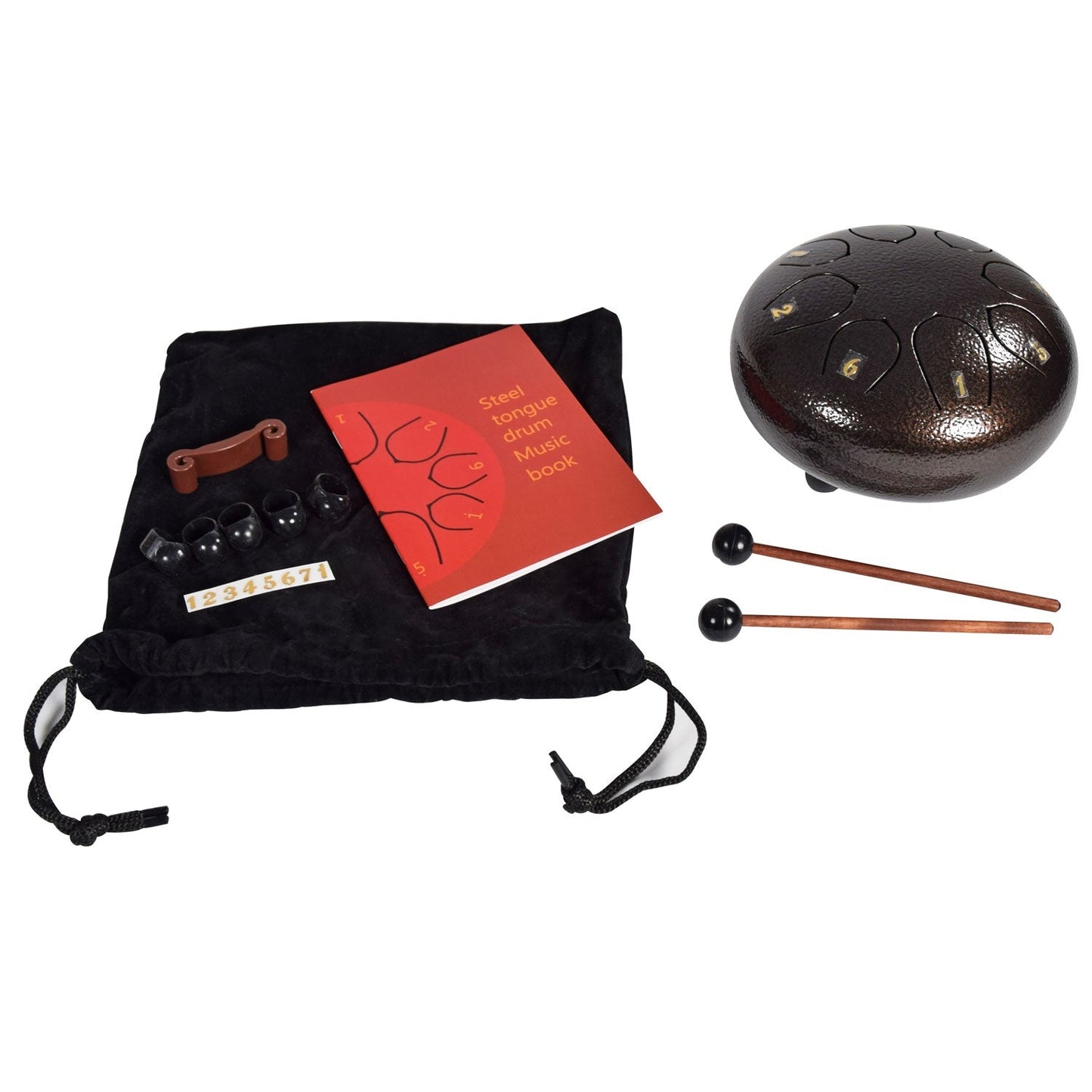 Steel Tongue Drum 6 inch 8-note - Chord TD6-BZ