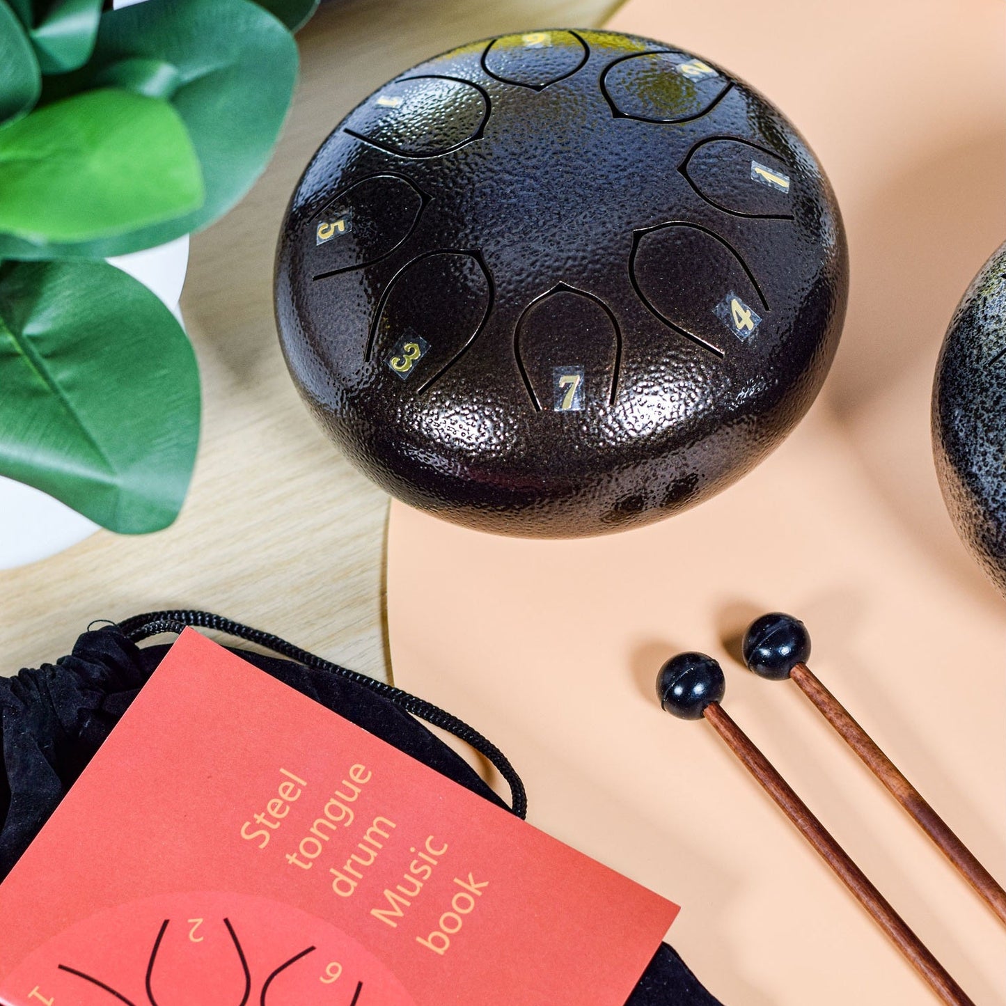 Steel Tongue Drum 6 inch 8-note - Chord TD6-BZ