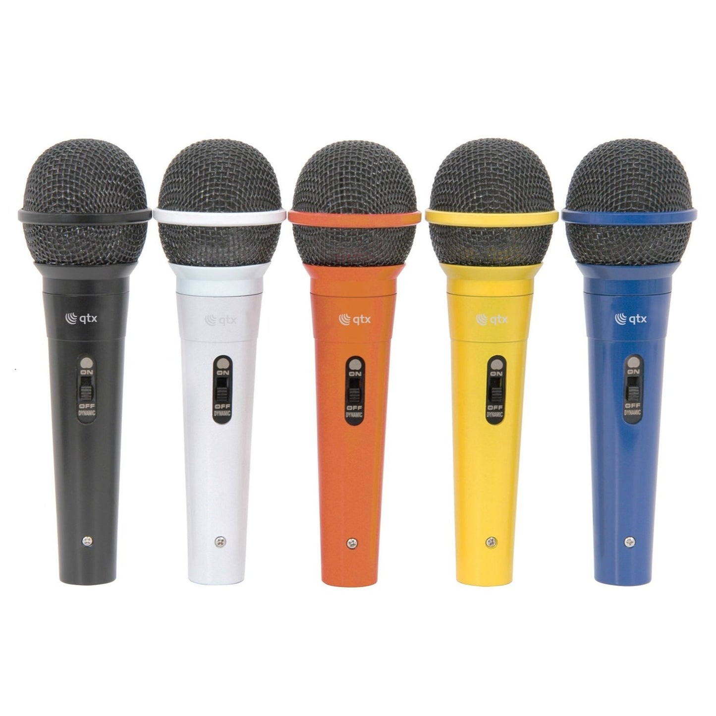 Dynamic Microphone Set 5 Colours 5 Cables VOCAL / KARAOKE / RECORDING